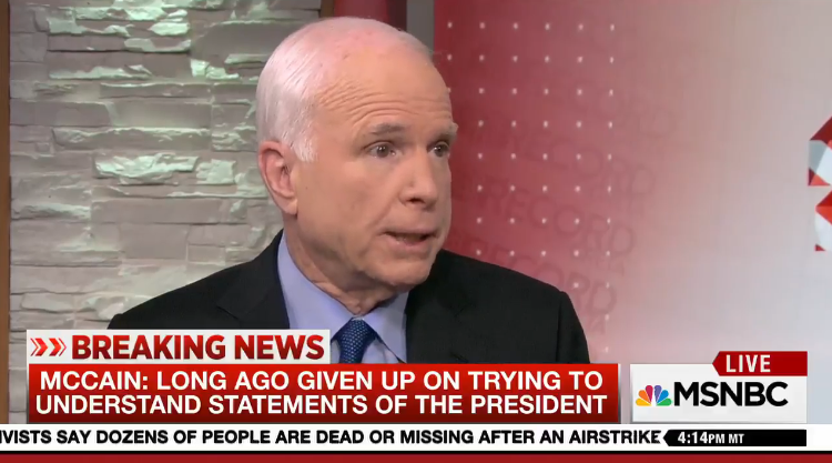 John McCain: “Zaustavite tega norega, debelega mulca, ki vodi Severno Korejo”