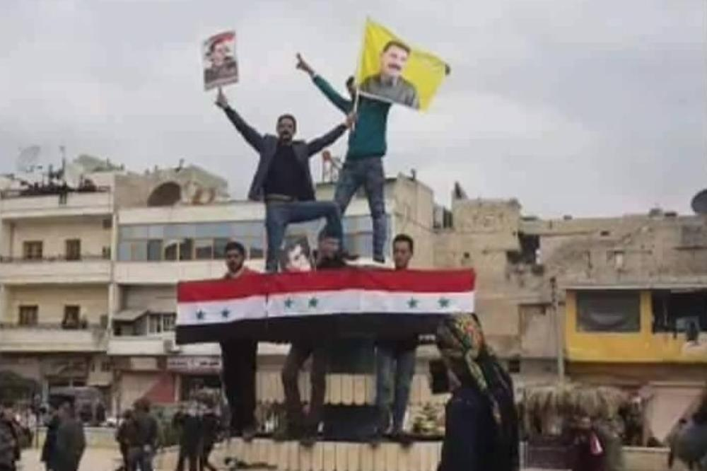 (VIDEO) Na stotine ljudi je proslavljalo prihod sirskih enot v Afrin: Povsod so plapolale sirske zastave in Asadove slike