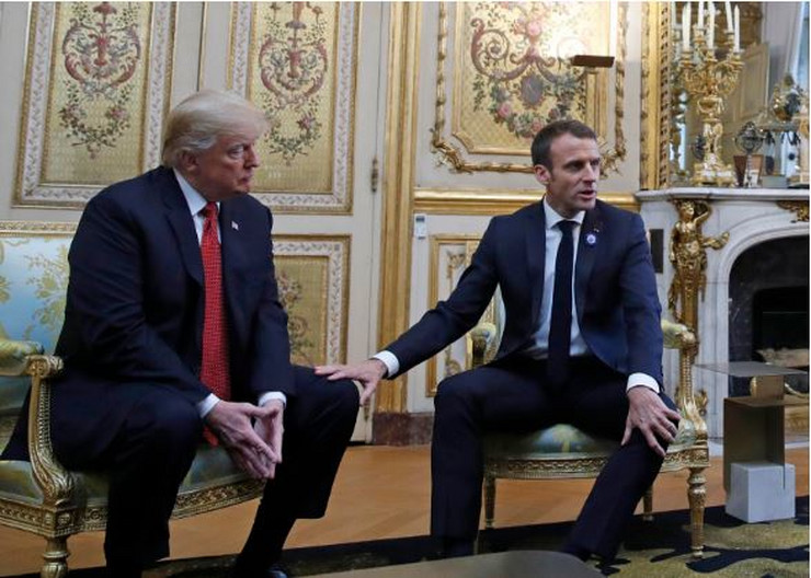 Macronu prekipelo: Dopuščam Trumpu, da se igra politiko!