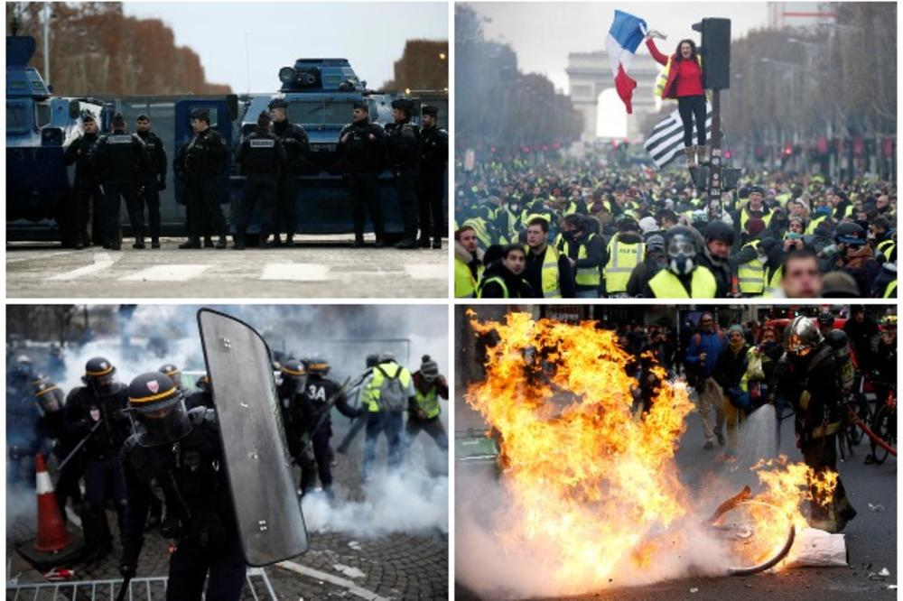 Pariz se pripravlja na jutrišnjo poulično vojno: Rumeni jopiči najavili proteste, 8.000 policistov in 14 oklepnih vozil v pripravljenosti na demonstrante!