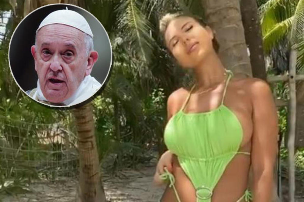 (FOTO) Vatikan podlegel strastem: Instagram profil papeža Frančiška zasačili pri všečkanju gole fotografije pomanjkljivo oblečene Natalie