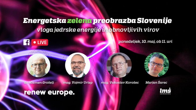 (VIDEO) Okrogla miza – “Energetska zelena preobrazba Slovenije – vloga jedrske energije in obnovljivih virov”