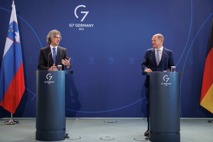 (VIDEO) Obisk predsednika vlade Roberta Goloba v Nemčiji pri nemškem kanclerju Olafu Scholzu