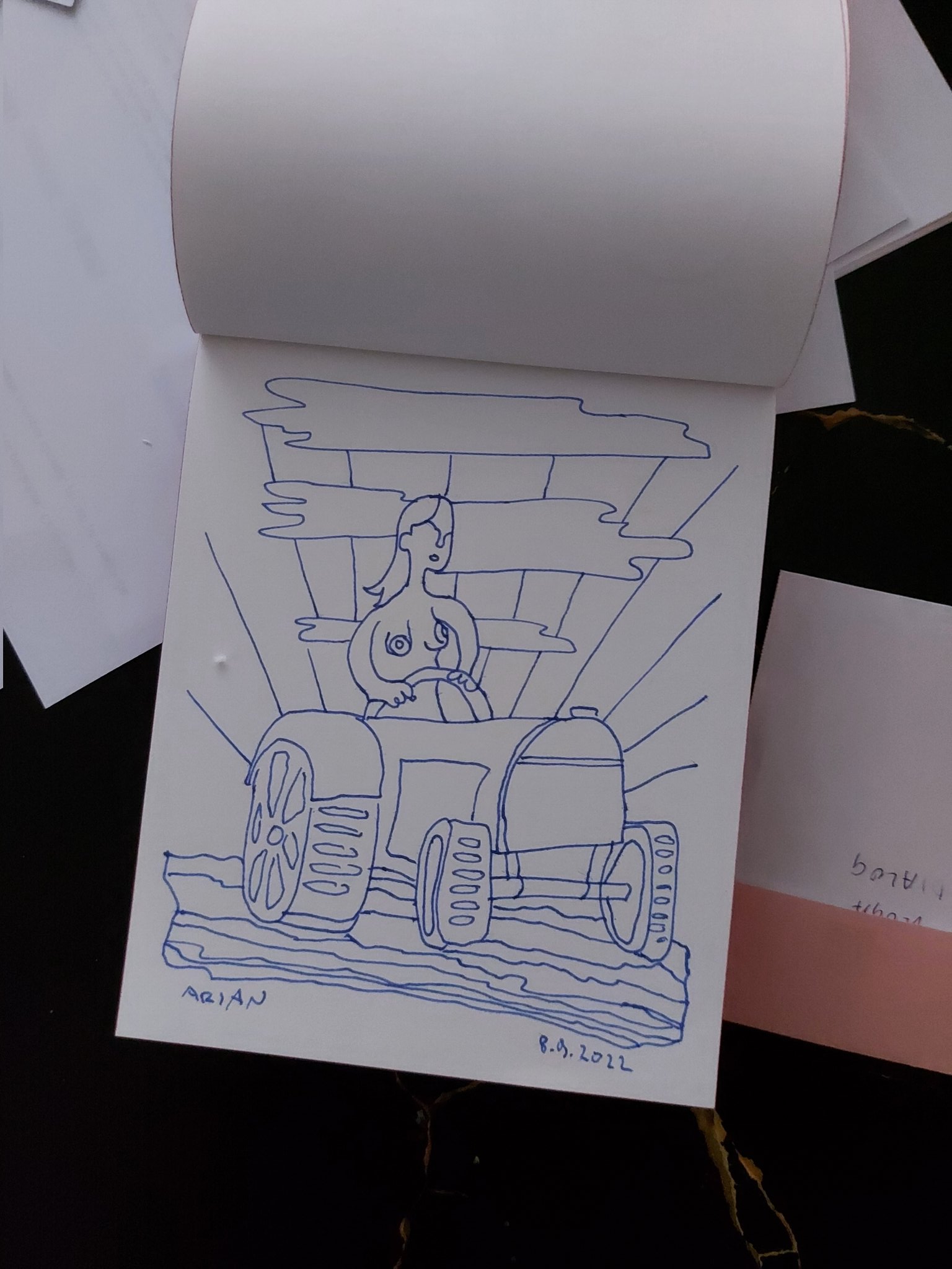 “Razmišljam tudi o domoljubnem traktor ciklu …” – Slikar Arjan Pregl, ki s svojimi skicami in slikami jezi in vznemirja Aleša Hojsa & desni del tvitosfere, tokrat “klonil” in pripravlja “domoljubni traktor cikel”
