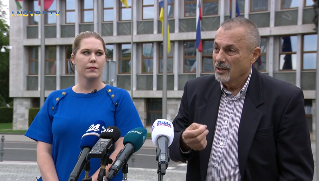(VIDEO) Podpornika Nine Krajnik Petera Jambreka, v kritiki ravnanja ministrstva za notranje zadeve v primeru Nataše Pirc Musar, podprl Rajko Pirnat