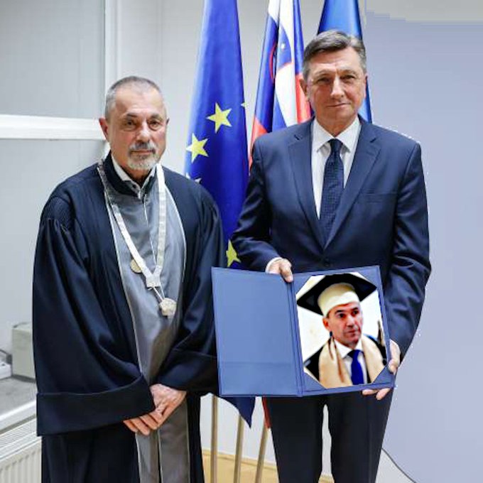 “Zasluženo” – Poglejte kako so nepridipravi na Twitterju grdo ponaredili sliko podelitve častnega doktorata Borutu Pahorju