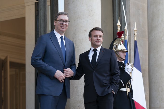 Macron Srbiji zagotavlja evropsko perspektivo